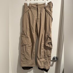 Burton Snowboard Ski Snow Pants Cargo Pockets Insulated Brown Men’s Size Small
